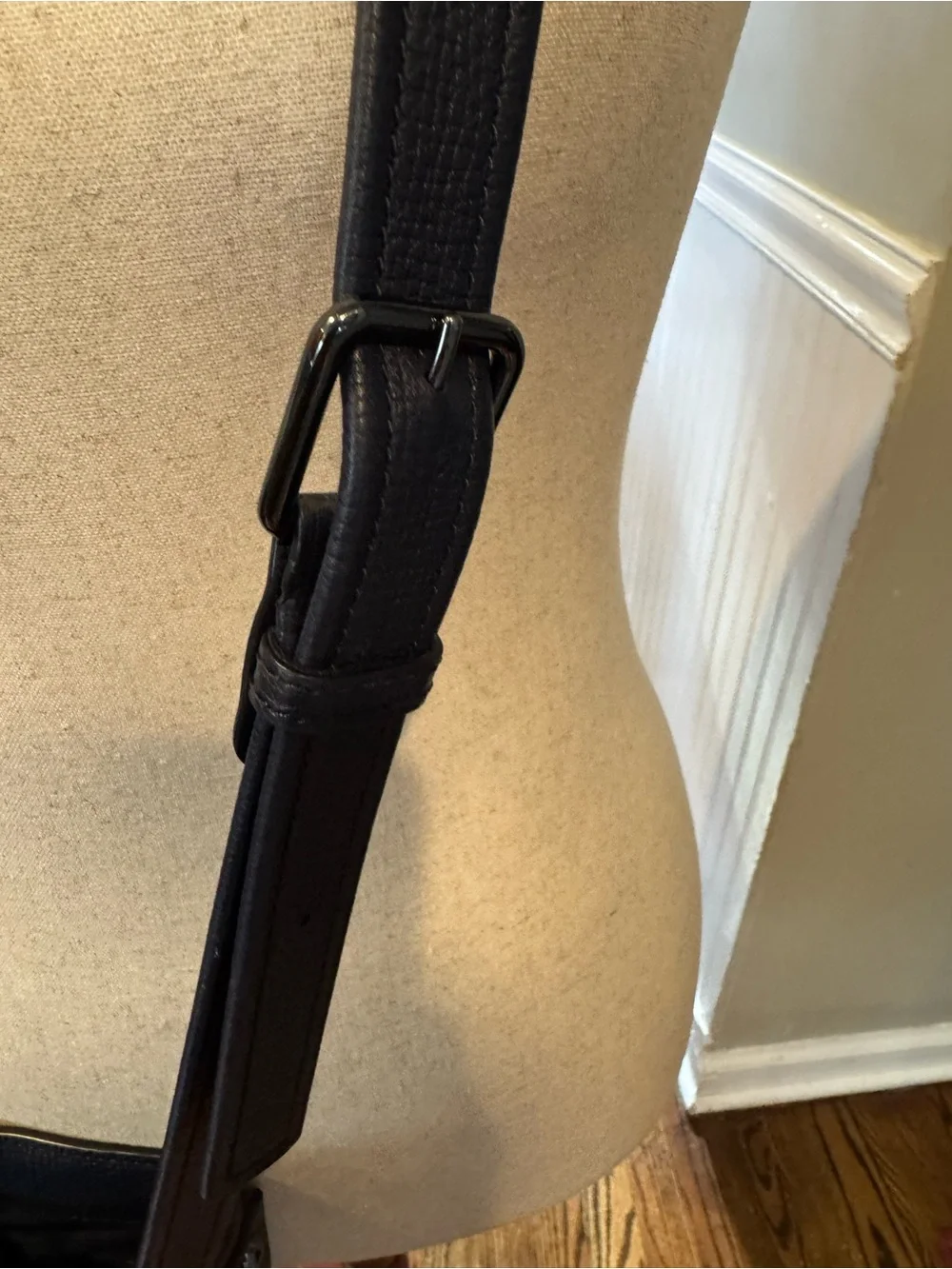 Marc Jacobs Pebbled Leather and suede bucket crossbody bag.